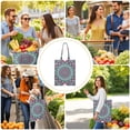 thumbnail image 4 of Abstract Artistic Zen Mandala Reusable Tote Bag - Machine Washable Spacious Shopping Bag, 4 of 6