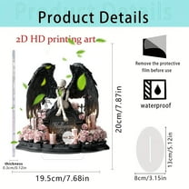 WEGFTDUOP Halloween And Black Shaped Castle 2D Acrylic Home Living Room Tabletop Ornament Festival Decoration Holiday Products