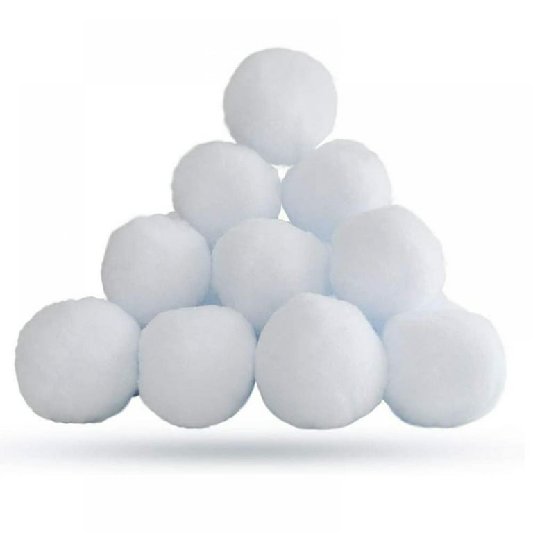 40 Pack Indoor Snowballs for Kids Snow Fight,Snow Toy Balls for Indoor or  Outdoor Play,Fake Snowballs Xmas Decoration,Realistic White Plush SnowBalls  for Kids Adults Game 