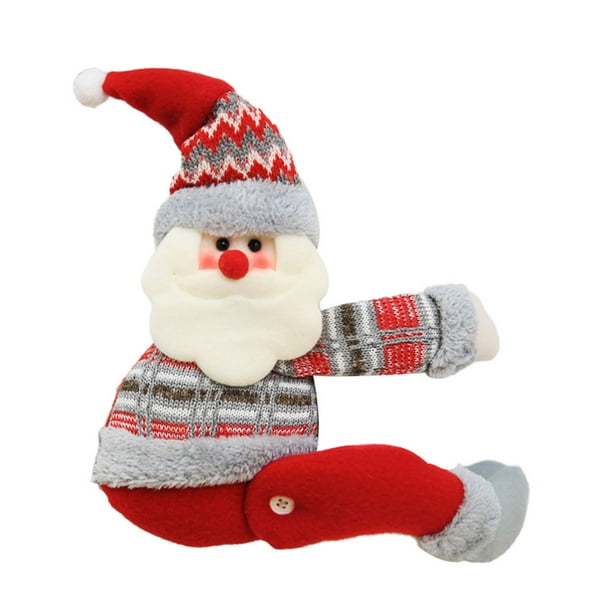 Billuyoard Cortina de ventana de Navidad de dibujos animados, hebilla portátil con temática de Navidad, lavable, reutilizable, parasol para el hogar, Kits de decoración para fiestas Papá Noel Billuyoard HA069199-01