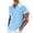 Light Blue, variant on JULMCOMO Cotton Linen T Shirts for Men V Neck Short Sleeve Fringe Raw Hem Comfy Summer Shirt Casual Classic Tees Navy 3XL