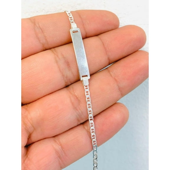 Baby ID Bracelet / Mariner Link Bracelet / 925 Sterling Silver Baby Bracelet / Silver Bracelet / ID Bracelet / Kids Bracelet / Kids Jewelry / Childrens Bracelet / Pulsera para Ninos / Pulsera de Plata