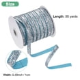 thumbnail image 3 of Cinta de terciopelo con brillos metálicos Uxcell, 3/8 pulgadas x 50 yardas para manualidades / cinta para envolver regalos y lazos [Azul Blanco], 3 of 5