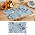 thumbnail image 6 of Blue Palm Tree Placemats Set of 2 Summer Tropical Plants Botanical Floral Place Mats Indoor Wipeable Table Mats Washable Cloth Dining Table Placemats for Kitchen Holiday Party Home Decor 13x19 Inch, 6 of 9