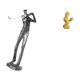 thumbnail image 5 of Figura de resina de gallo golfista, escultura moderna de pollo golfista, decoración de estantería de granja, estatua Feng Shui para cumpleaños, aniver, 5 of 8
