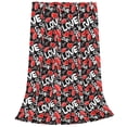 thumbnail image 2 of Fuzoiu Graffiti Valentine Day Print Ultra-Soft Micro Fleece Blanket,All Seasons Flannel Throw, Lightweight Blanket for Bed, Sofa, Couch, Movie Night, Camping, and Travel-40"x30", 2 of 7