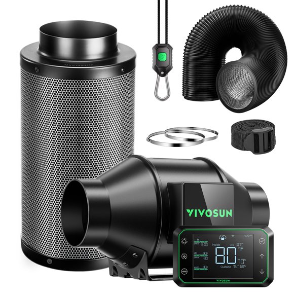 Kit PRO de Filtración de Aire Inteligente VIVOSUN 4" con Controlador WiFi