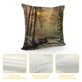 thumbnail image 4 of YINGXI  Colorful Decorative Pillow Covers, Winter Landscape with River Bridge Oil Painting Double Sided Square Throw Pillow Covers Sofa Decorative Pillowcase Cushion 12x12in, 4 of 5