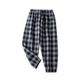 thumbnail image 2 of Cowsor Boys Plaid Sweatpants Fleece Lined Bottom Pants Girls Warm Winter Athletic Jogger Pants Elastic Waisted Kids Clothes, 2 of 4
