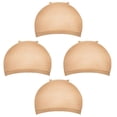 thumbnail image 2 of MesaSe 4 Pcs/ensemble Perruque Bonnet Élastique Unisexe Filet à Cheveux Extensible Réutilisable Snood Cosplay Fête Perruque Filet Couleur Sink, 2 of 10