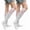 White Light Pink, variant on Couver Women's Athletic Knee High Socks 3 Stripes Cotton Blend White Lavender 2 Pairs Size 9-11