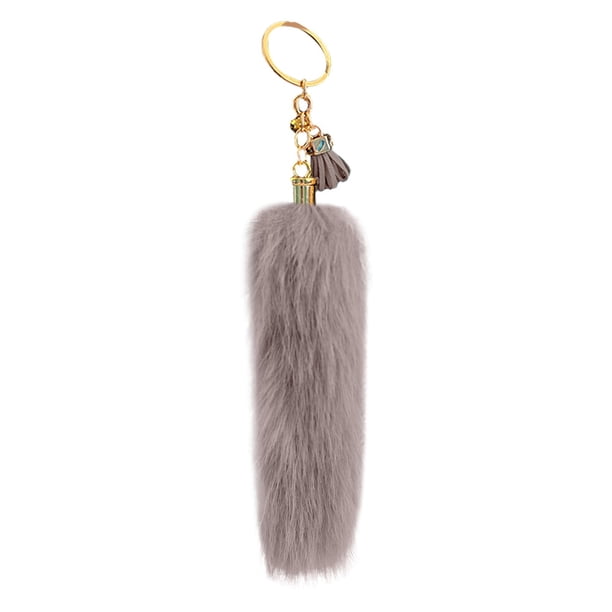 Adorable animal peludo cola llavero colgante Plushy cola única clave accesorio para bolsos monederos llaves