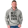 thumbnail image 4 of Best Papa Ever Fathers Day Gift Hoodie Hooded Sweatshirt Men Brisco Brands L, 4 of 6