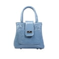 thumbnail image 1 of Bolso ÁNGELOZANO Aurelia tipo Satchel Baby Blue en Sintético Charol Grabado con Asa y Correa Desmontable, 1 of 7