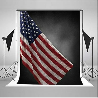 GreenDecor 5x7ft America FLag Photography Backdrop Digital Printing Photo Studio Background Solid Grey Backdrops