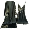 thumbnail image 2 of LSLJS Femmes Aguichant Mode Pyjamas Imprimés pour Femmes Simulation Soie Vêtements de Maison Style Mince Pyjamas Soie Glacée Robes à Bretelles Pyjamas, Nuisettes Aguichant pour Femme, 2 of 3