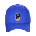 thumbnail image 2 of Daxton Two Tone Initial Letters Numbers Structured Baseball Hat, Royal Hat, Number 8, 2 of 3