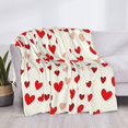 thumbnail image 6 of Horizontal Flannel Blanket Is Light Warm Soft Anti-Pilling Anti-Wrinkle Anti-Allergy And No Hair Loss For Bed And Sofa Camping Travel Red Heart Symbol, 6 of 8