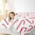 thumbnail image 4 of Homewish Sweet Candy Cnae Full Size Comforter Sets,Merry Christmas Bedding Comforter Set,Red Polka Dots Bedding Sets For Teens,Super Cozy Room Decor Reversible,3-Piece, 4 of 8