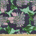 thumbnail image 2 of Floral Fabric by the Yard Upholstery, Abstract Spring Bouquets Petals Summer Essence of Blowing Buds Season, Decorative Fabric for DIY and Home Accents, Purple Rose Mint Green by Ambesonne, 2 of 5