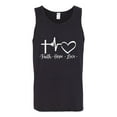thumbnail image 2 of Wild Bobby, Faith.Hope.Love Heart Beat, Inspirational/Christian, Men Graphic Tank Top, Black, Small, 2 of 4