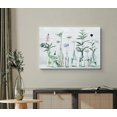 thumbnail image 1 of PixonSign Canvas Print Wall Art Watercolor Imprint Pink & Purple Flower Variety Botanical Wilderness Illustrations Minimalism Modern Group Colorful Pastel for Living Room, Bedroom, Office - 16"x24", 1 of 5