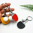 thumbnail image 3 of SPRING PARK 2Pcs Mini Pendant Keychain Keyring Key Fob Rings Table Tennis Bat Keyfob Souvenir Prizes Gift, 3 of 7