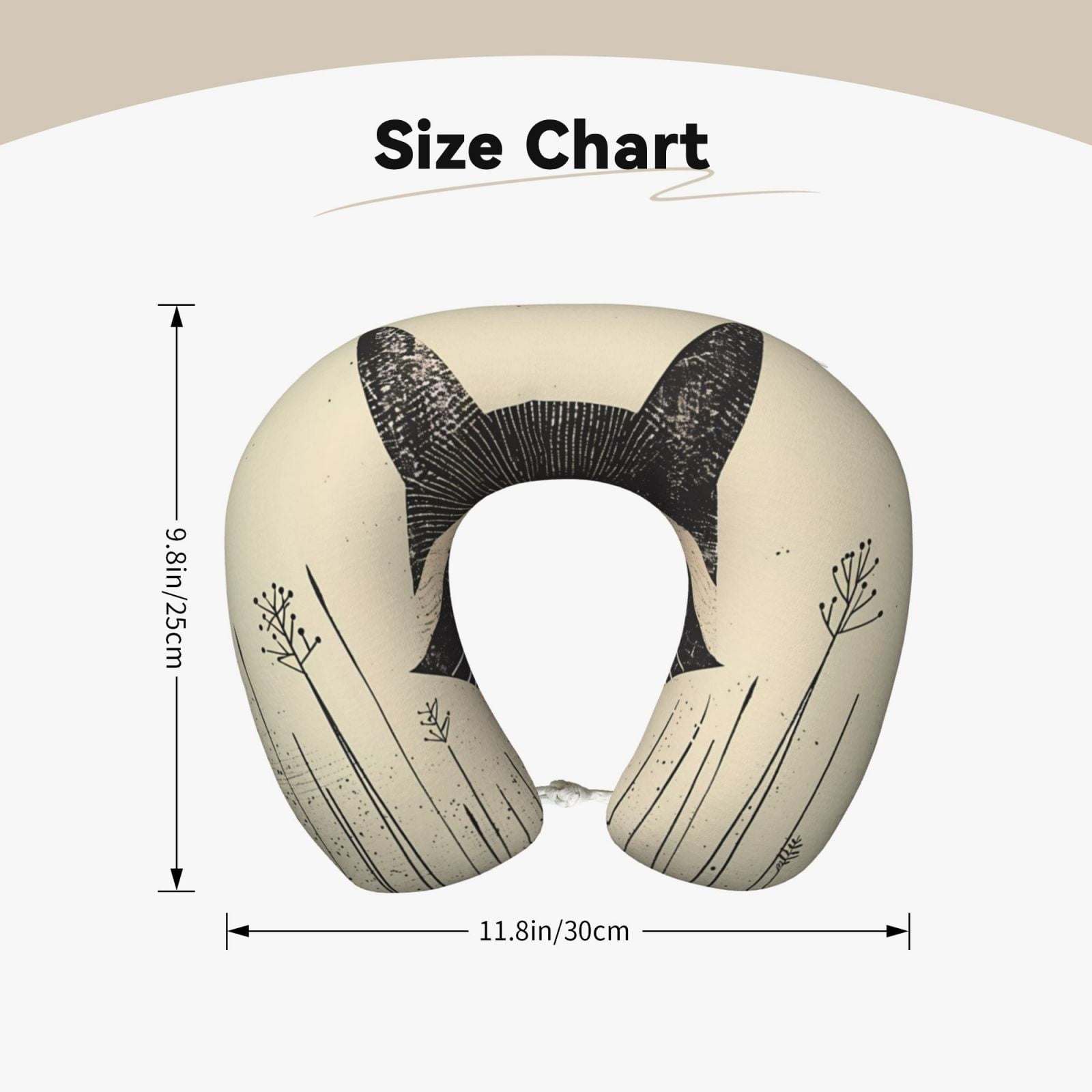 Xecao Retro Raccoon Graphic Print Print Memory Foam Cervical Neck Pillow Versatile U-Shaped Pillows for Home,Office,Camping,Travelling,Soft Washable Cover
