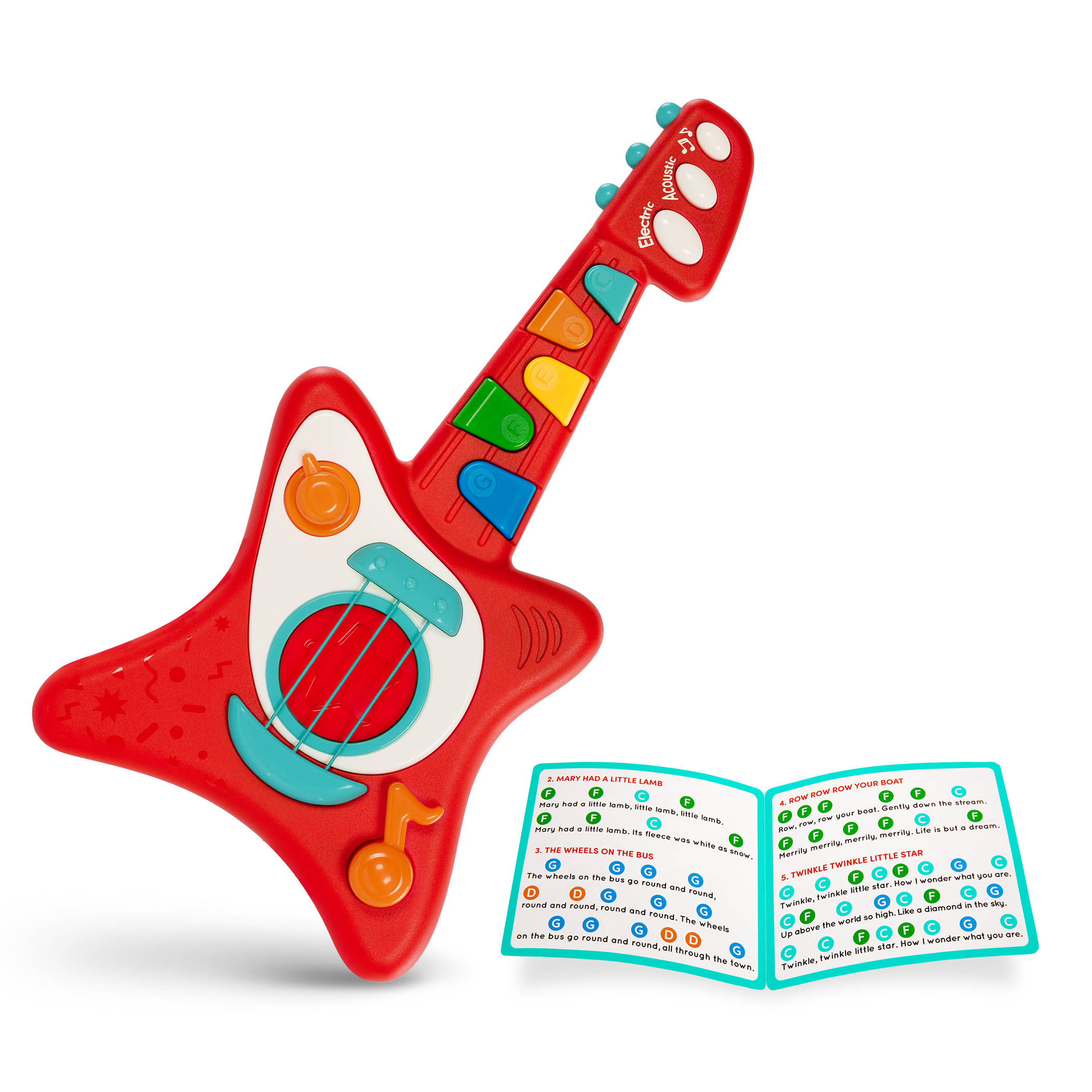 Battat Rock n' Play Guitar with Electric and Acoustic Modes