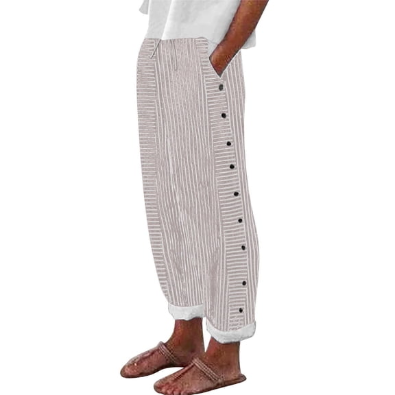 Summer Pants for Women Wide Leg Pants High Waist Patterned Pants Lightweight Loose Fit Casual Colorful Trouser Imitation Jeans Womens Pants Casual & Wide Leg