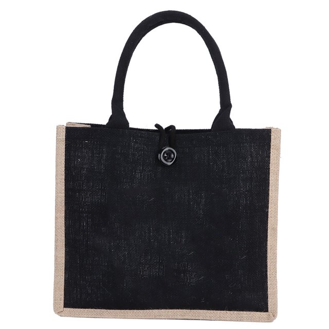 Bolso de mano de yute de gran capacidad a la moda, bolso de hombro ecológico para almacenamiento de viaje para mujer NikouMX Muebles