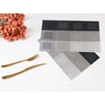 thumbnail image 6 of Unique Bargains Placemats Set of 6 for Dining Table Decor Washable Table Mat Gray Black, 6 of 7