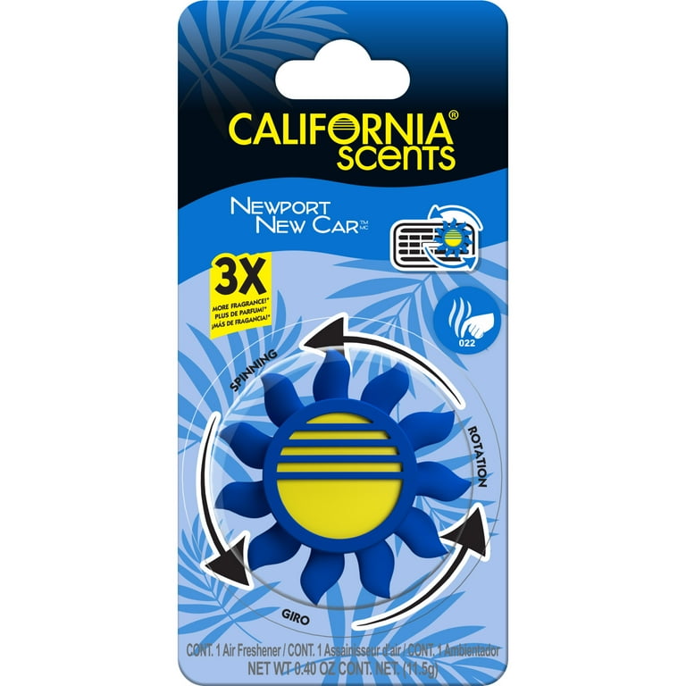 California Scents Novelty Sun Spinner Car Air Freshener Vent Clip