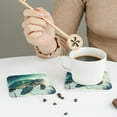 thumbnail image 6 of Disketp Watercolor Turtle1 Funny Coasters,4 Pcs Leather Coasters With Holder, Perfect Housewarming Hostess Gifts,Protect Furniture From Water Marks Scratch And Damage, 6 of 9
