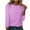 Purple, variant on Oalirro Polyester Long Sleeve Shirts for Women Solid Crew Neck Womens Dressy Casual Long Sleeve Tops