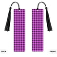 thumbnail image 2 of Kdxio Purple Black Buffalo Plaid Print Metal Tassel Bookmarks,Perfect Gift for Art Lovers and Bookworms Metal Bookmarks for Women, 2 of 8