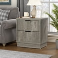 thumbnail image 7 of 22.7 inch Fluted Nightstand with 2 Drawers Farmhouse End Table for Living Room, 7 of 7