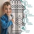 thumbnail image 3 of Blackout Kids Curtains,Geometric Diamond Striped Pattern Childrens Insulated Curtains Set Of 2,Bedroom Essentials,Toddler Room Decor 52x84in(132x213cm), 3 of 5