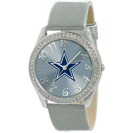 Game Time NFL Women's Dallas Cowboys Glitz Watch, Silver