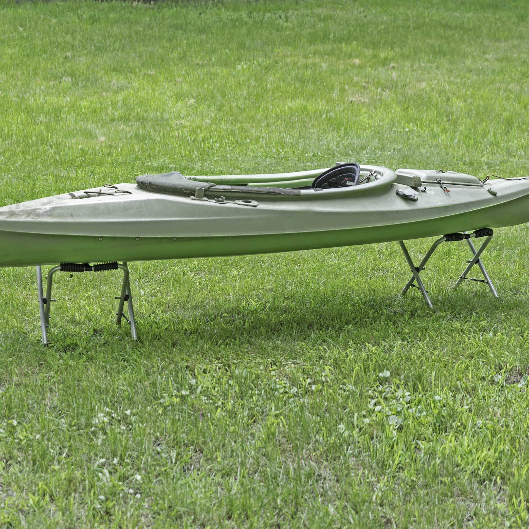 Extreme Max 3006.8684 Portable Folding Kayak Stand - Silver, Pair