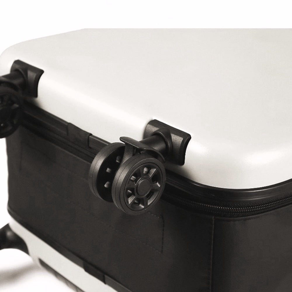 20 - inch White Carry - on Luggage Expandable Large Capacity for Travel