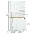 thumbnail image 3 of HOMCOM Buffet 71 Pouces avec Vaisselier, Armoire de Rangement de Cuisine avec Tiroir, 3 of 9