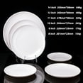 thumbnail image 3 of 8-14 Inch Round White Melamine Dinner Plate Hotel Western Steak Trays Dessert Bone TablewareDishes Plastic Imitation Porcelain, 3 of 9