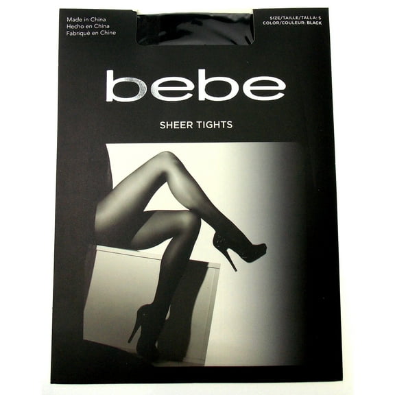 Bebe Sheer Tights Size Small Black Pantyhose Dance Hosiery Fashion Dress