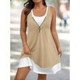 thumbnail image 5 of Cuteduck Plus Size Women’s Sleeveless V-Neck Zipper Dress Spring/Summer 1X-5X, 5 of 5