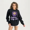 thumbnail image 3 of Women's Gameday Couture  Black Orlando City SC Oversized Long Sleeve T-Shirt, 3 of 5