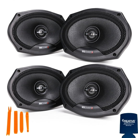 MB Quart - 2-Pairs of Premium PK1-169 6x9" Coaxial Speakers