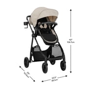 Evenflo Omni Signature Travel System with LiteMax Infant Car Seat, Coastal Coffee