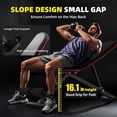 thumbnail image 3 of Lumiparty Banc de Musculation Réglable à 8 Positions, Capacité de 900 Lb, Banc d'Entraînement Pliable pour la Musculation, pour Gym à Domicile, Noir et Rouge, 3 of 12