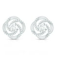 thumbnail image 2 of Rosec Jewels - Lab Created Diamond Stud Earrings - Swirl Earrings Ef-Vs Quality - Ready to Gift for Anniversary, 18K White Gold, 2 of 7